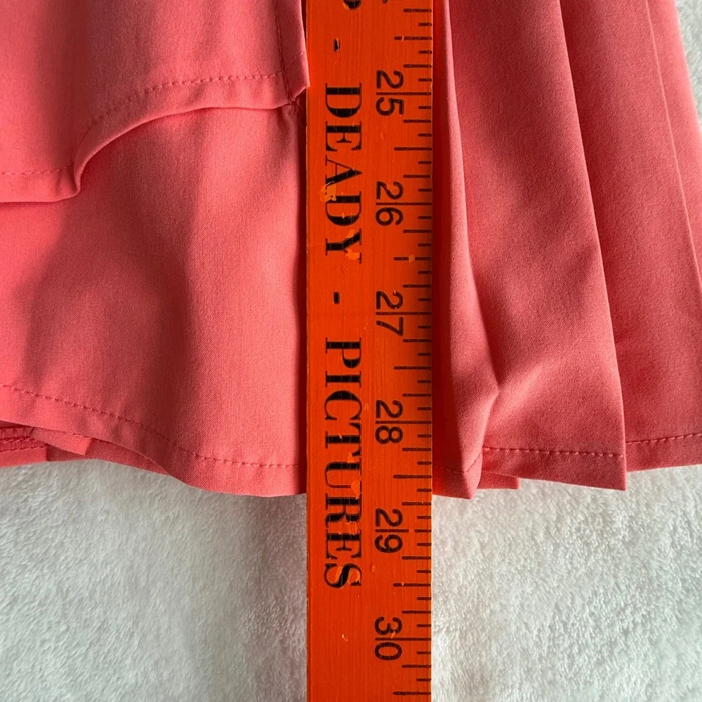 Limited‎ Too Girls Sporty Tennis Summer Dress L 12-14 Coral Biker Shorts Lined
